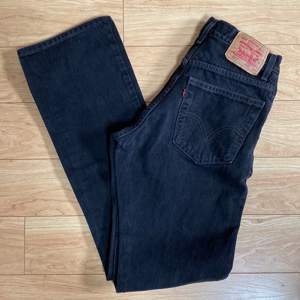 32x34 Levi’s 517 Bootcut Black Denim Jeans
